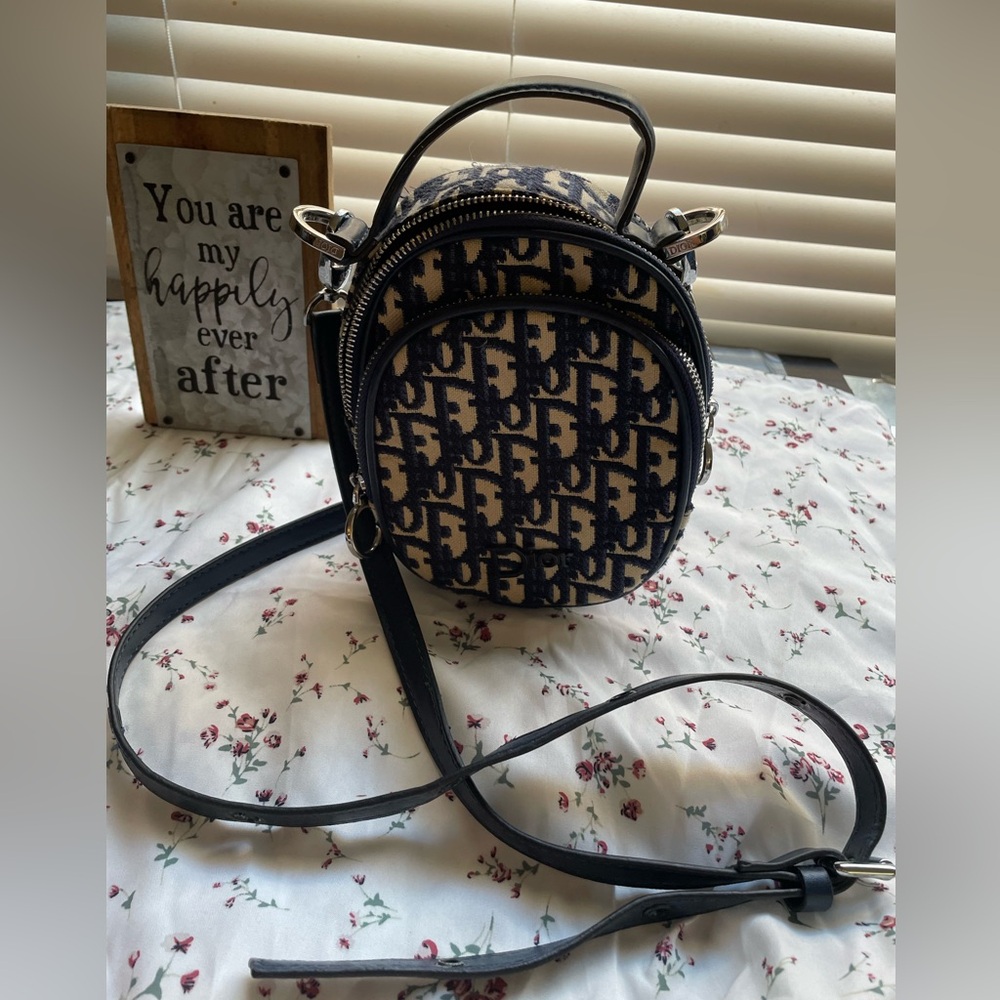 Copy- CD Oblique Crossbody Bag in Blue